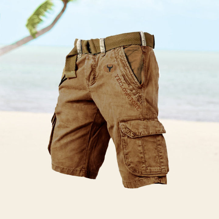 Comfort Cargo Shorts Belted Multi Pocket