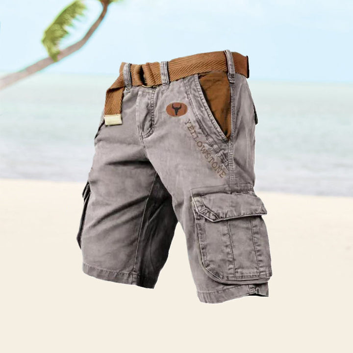 Comfort Cargo Shorts Belted Multi Pocket