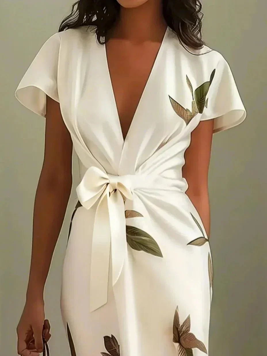 Women’s Stylish Wrap Midi Dress
