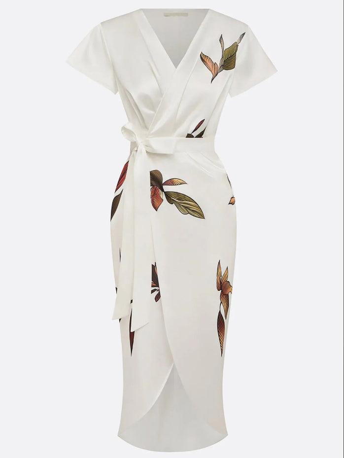 Women’s Stylish Wrap Midi Dress