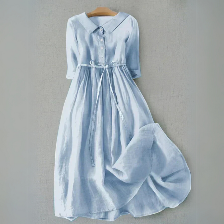 Women's Casual Midi Dress | Tie Waist