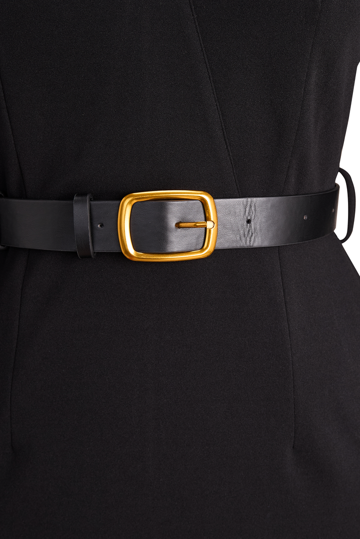 Refined Elegant Pencil Dress | Belted V Neck