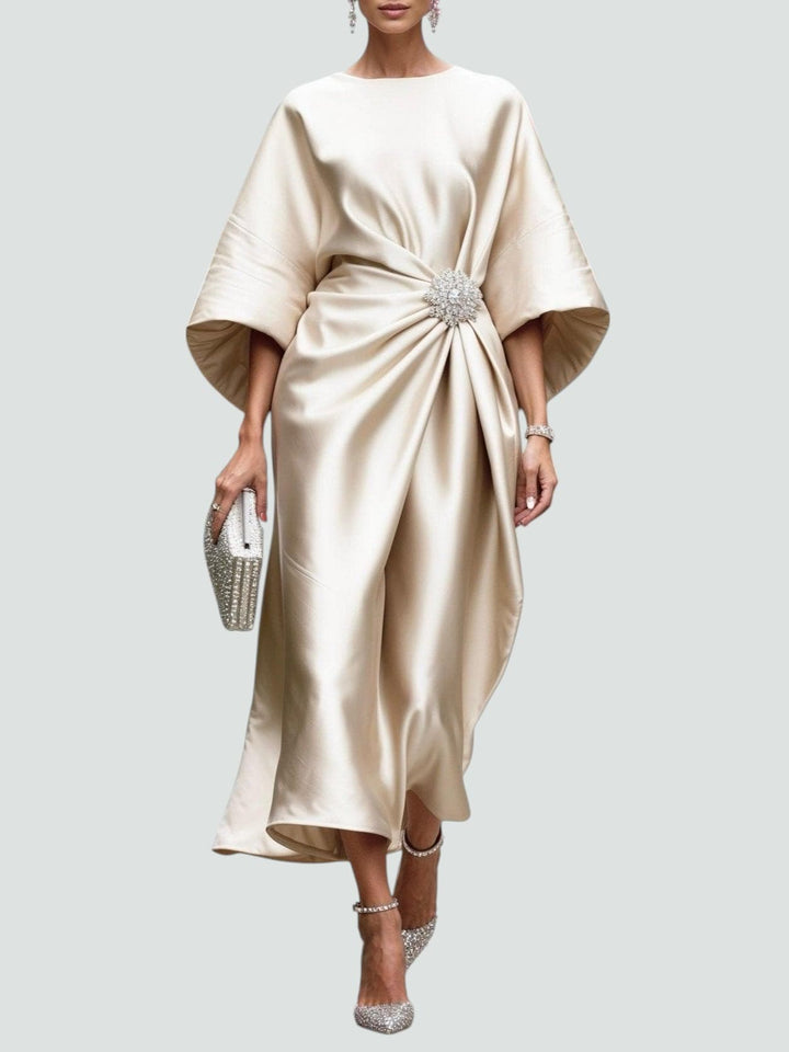 Women's  Elegant Long Dress | Batwing Sleeve