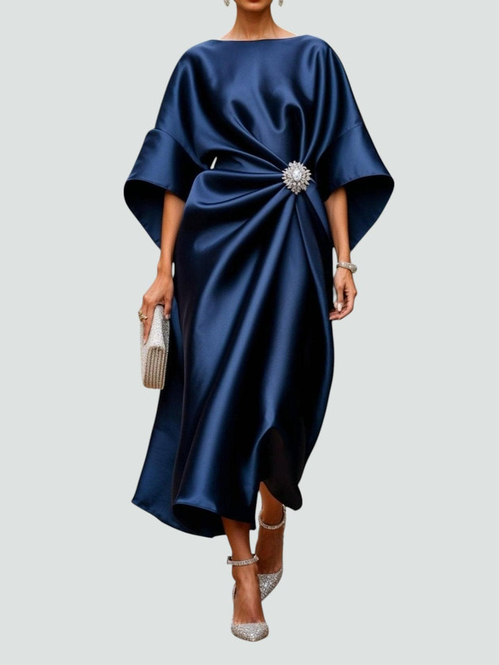 Women's  Elegant Long Dress | Batwing Sleeve