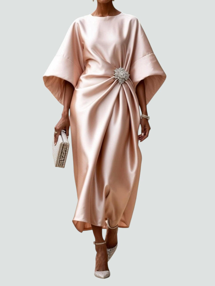 Women's  Elegant Long Dress | Batwing Sleeve