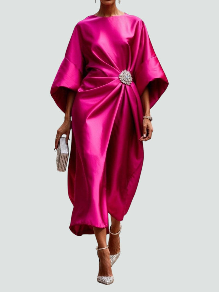 Women's  Elegant Long Dress | Batwing Sleeve