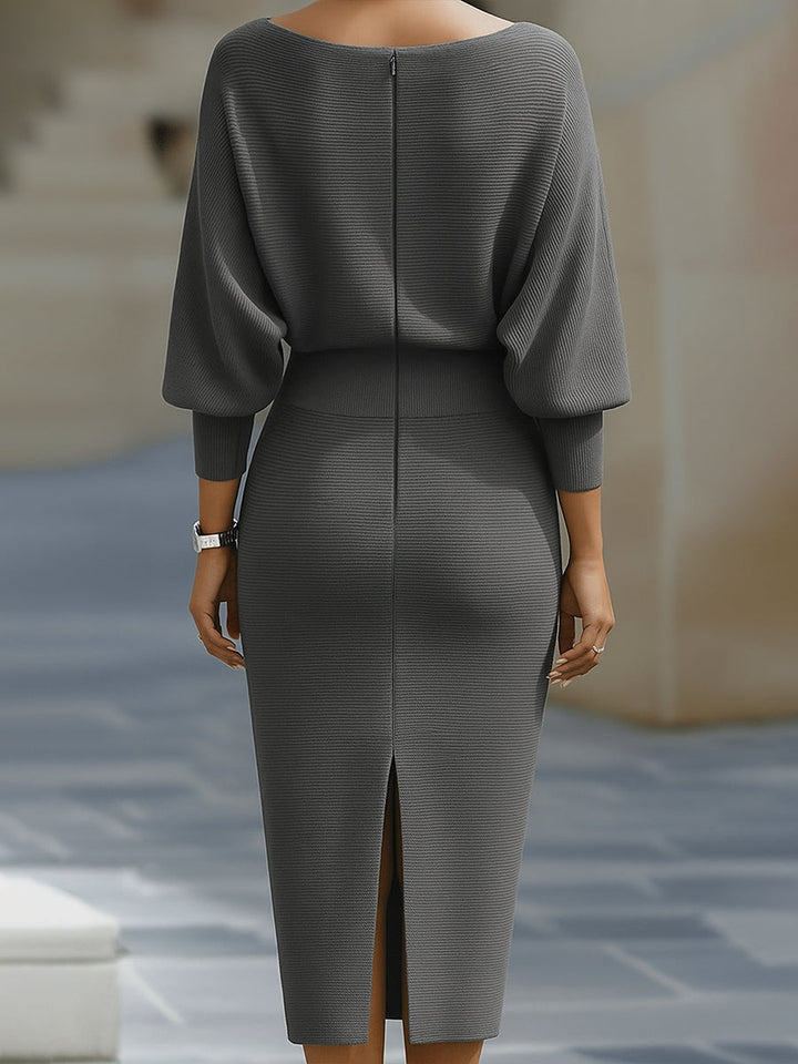 Women's Elegant Cowl Midi Dress