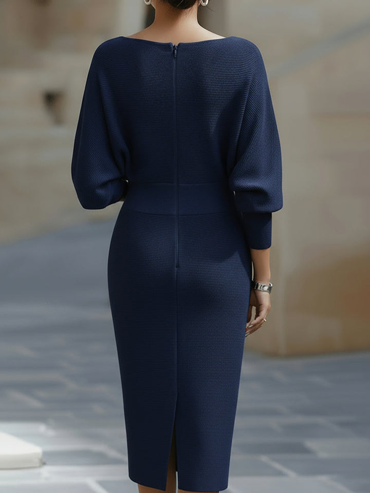 Women's Elegant Cowl Midi Dress