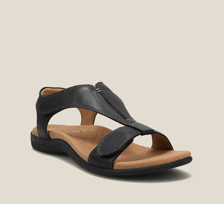 Women’s Adjustable T-Strap Leather Sandals