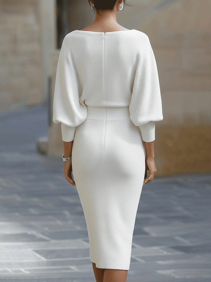 Women's Elegant Cowl Midi Dress