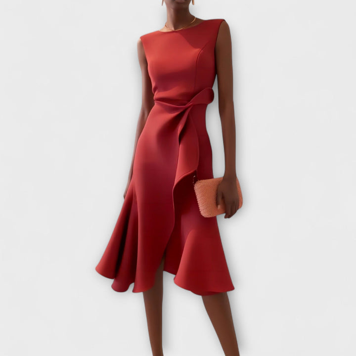 Sophisticated Elegant Midi Dress | Sleeveless