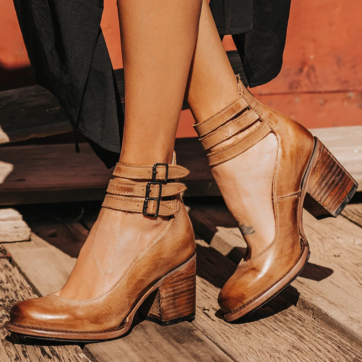 Elegant Comfortable Sandals | Cut Out Block Heel