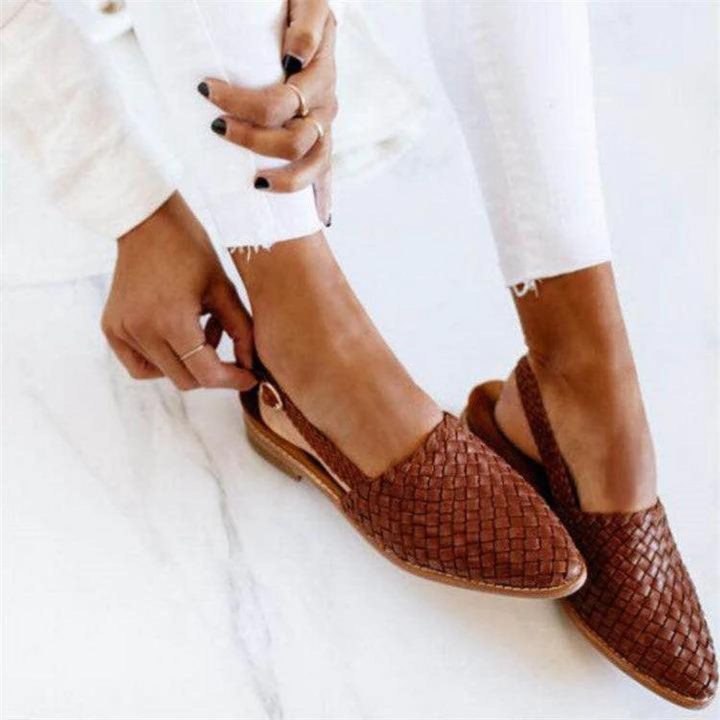 Women's Elegant Leather Ballerina Flats