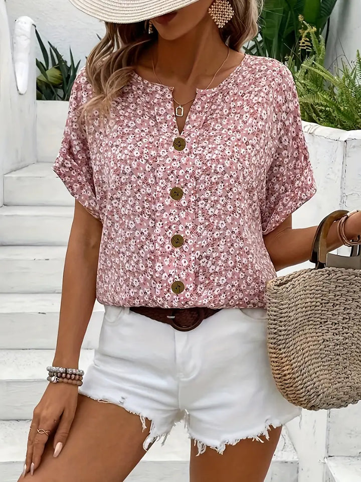 Chic Floral Blouse Women’s | Button Front