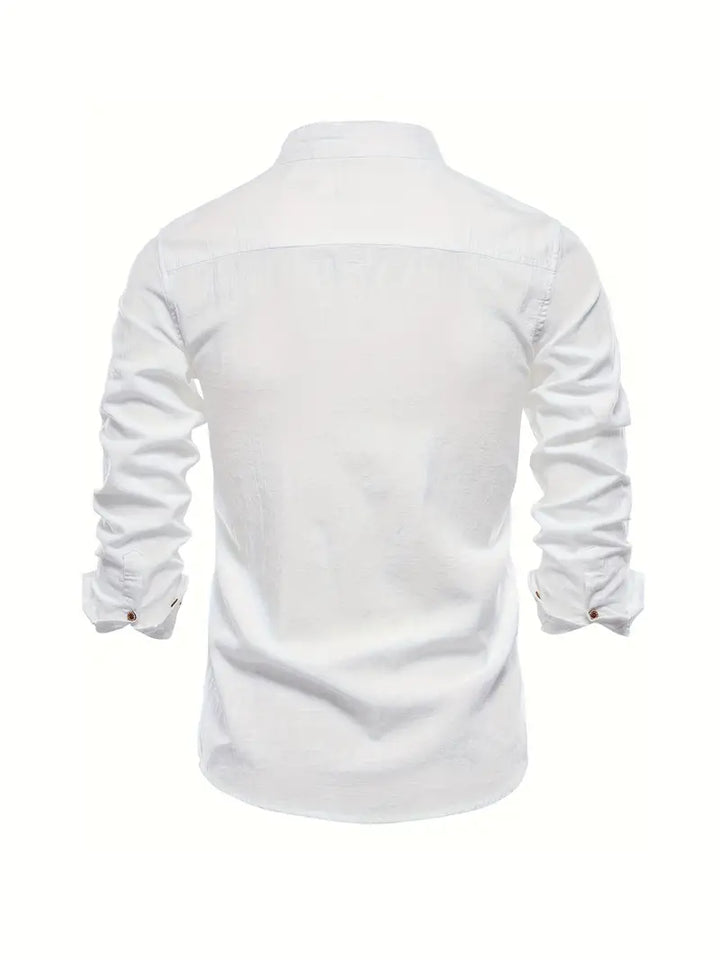 Stylish Shirt Men’s Long Sleeve Stand Collar