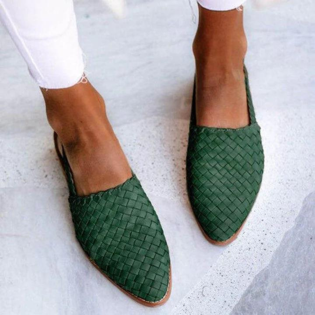 Women's Elegant Leather Ballerina Flats