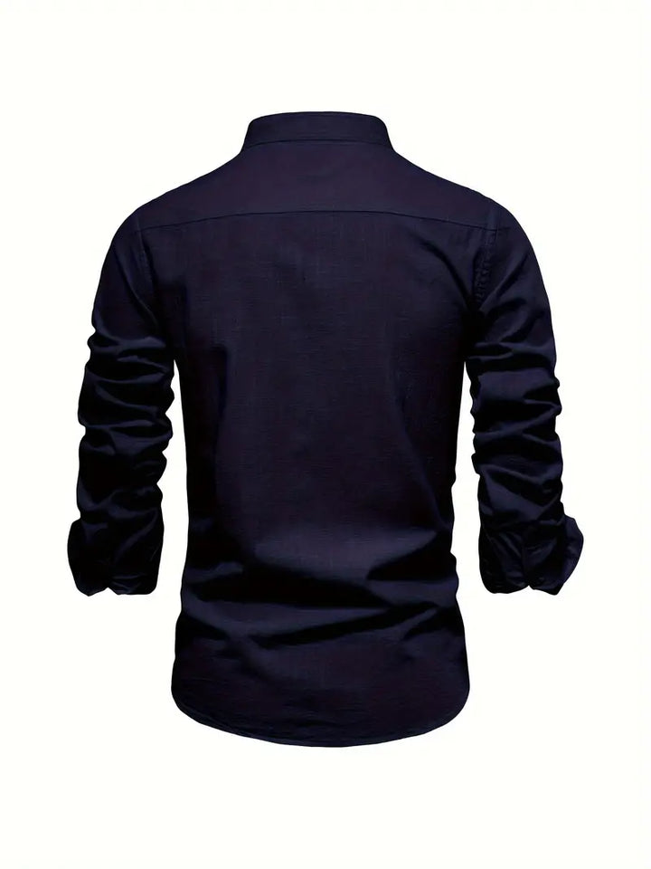 Stylish Shirt Men’s Long Sleeve Stand Collar