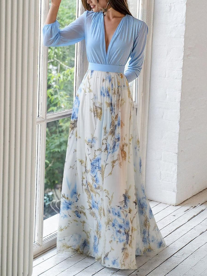 Women's Floral Maxi Dress | Long Sleeve