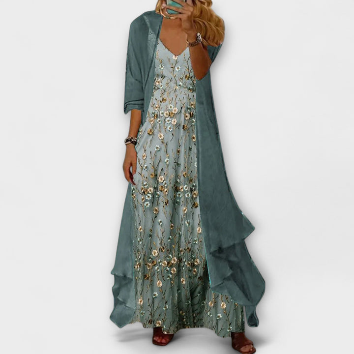 Elegant Floral Maxi Dress | Women’s