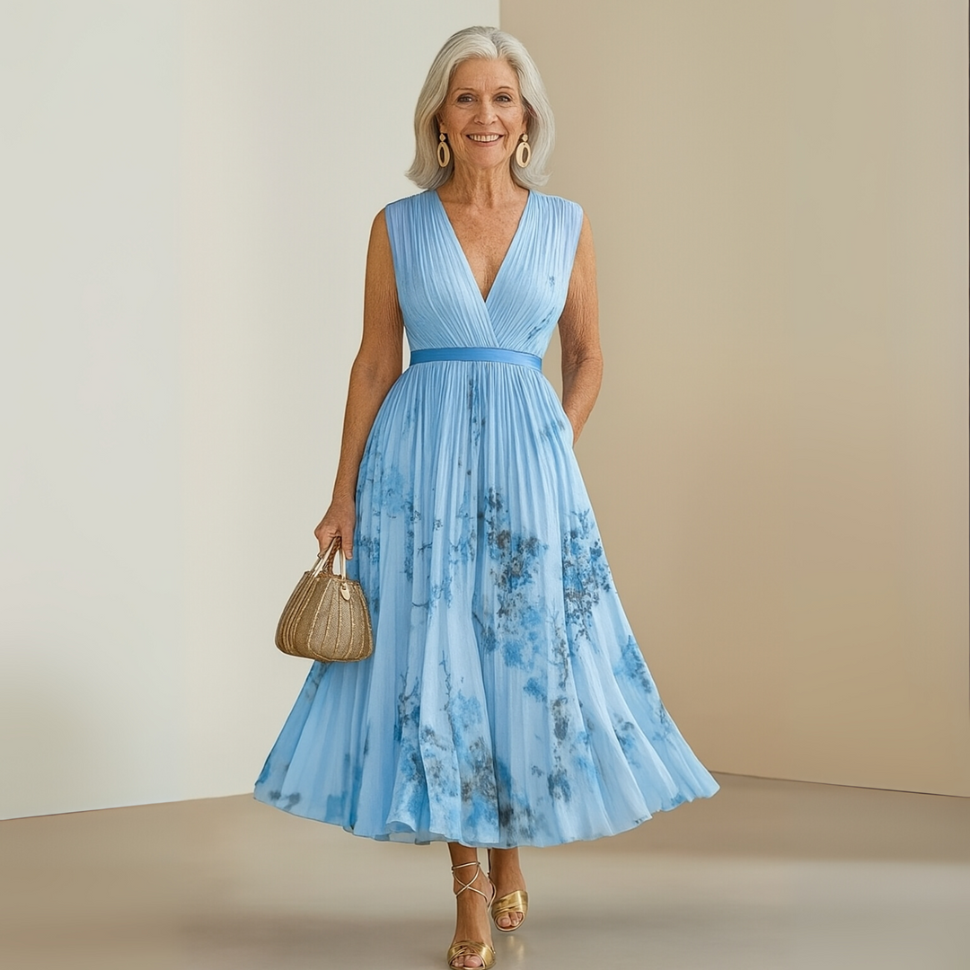Women's Floral Midi Dress | Flowy Sleeveless