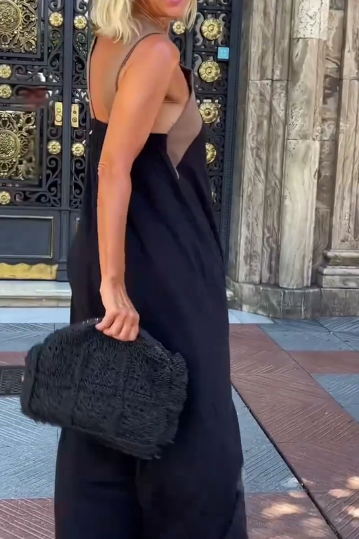 Cross Halter Neck Sleeveless Dress