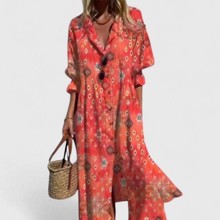 Elegant Boho Maxi Dress | Women’s Floral