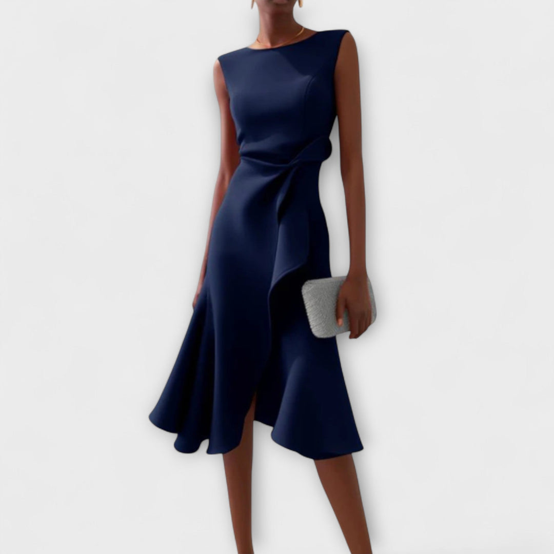 Sophisticated Elegant Midi Dress | Sleeveless