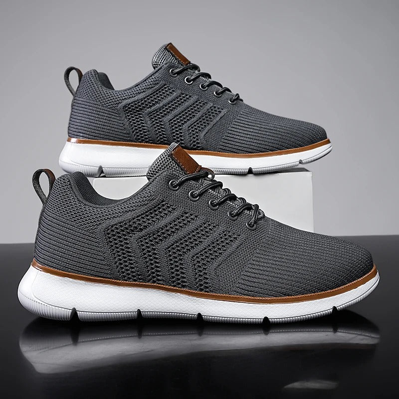 Comfortable Knit Lace-Up Sneakers