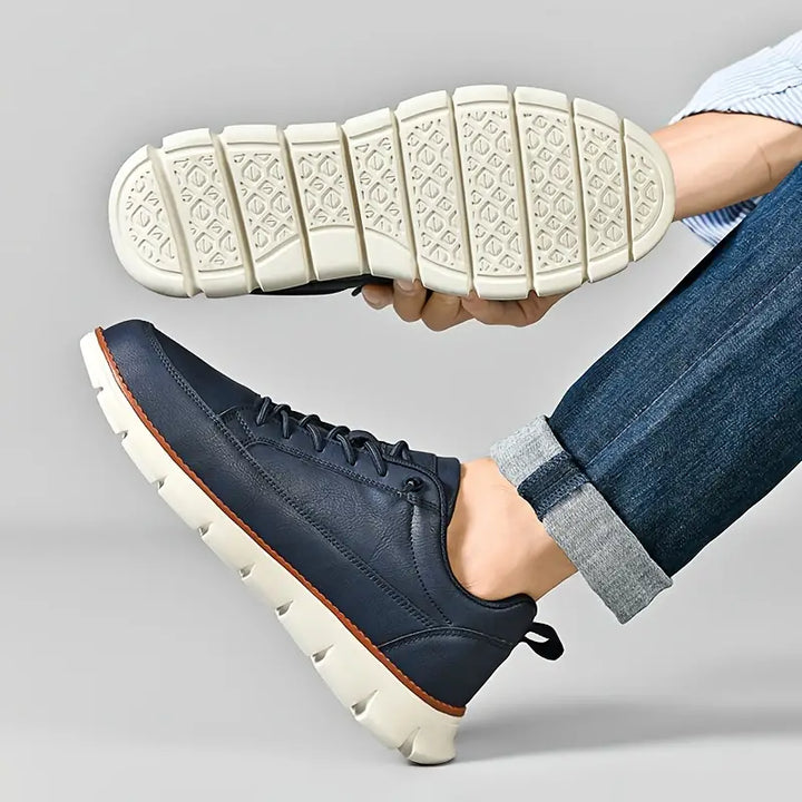 Men’s Classic Leather Lace-Up Sneakers