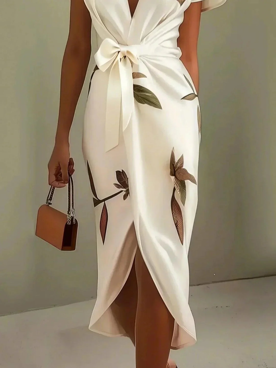 Women’s Stylish Wrap Midi Dress