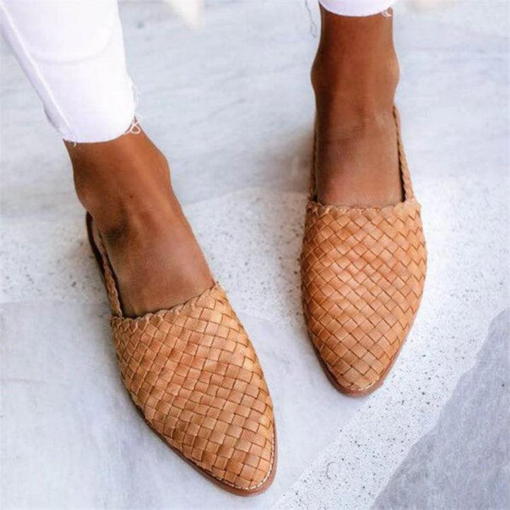 Women's Elegant Leather Ballerina Flats