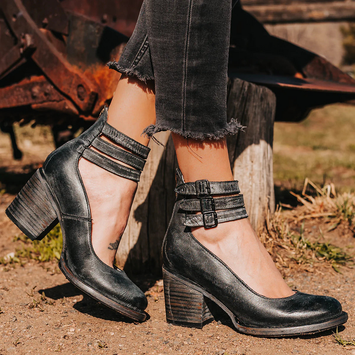 Elegant Comfortable Sandals | Cut Out Block Heel