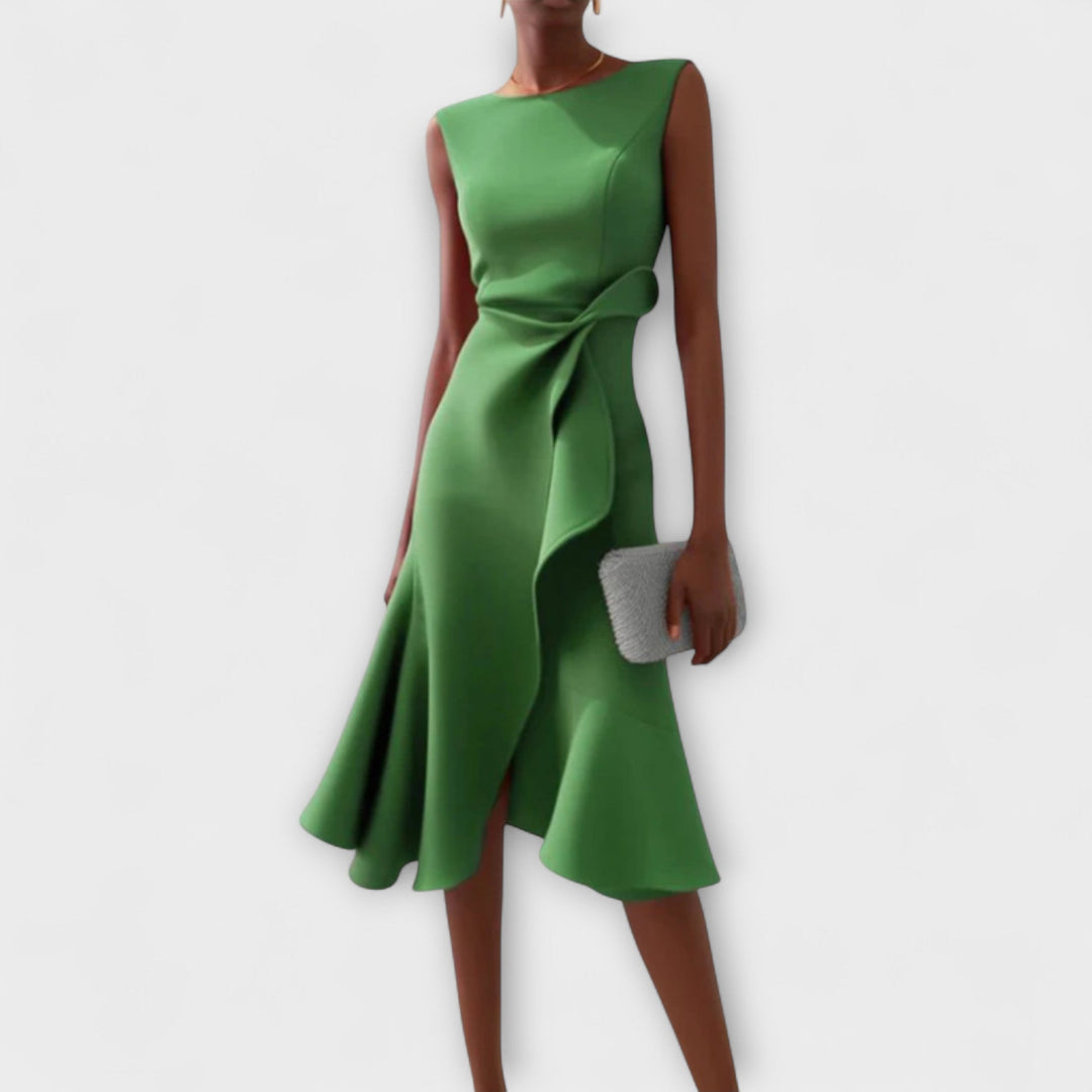 Sophisticated Elegant Midi Dress | Sleeveless