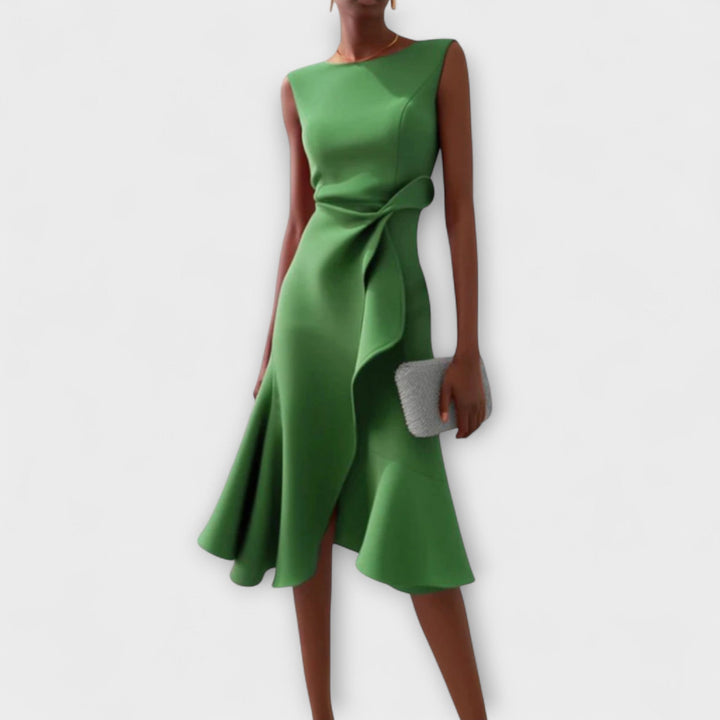 Sophisticated Elegant Midi Dress | Sleeveless