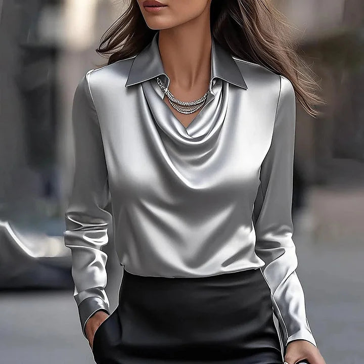 Women's Elegant Floral V-Neck Blouse