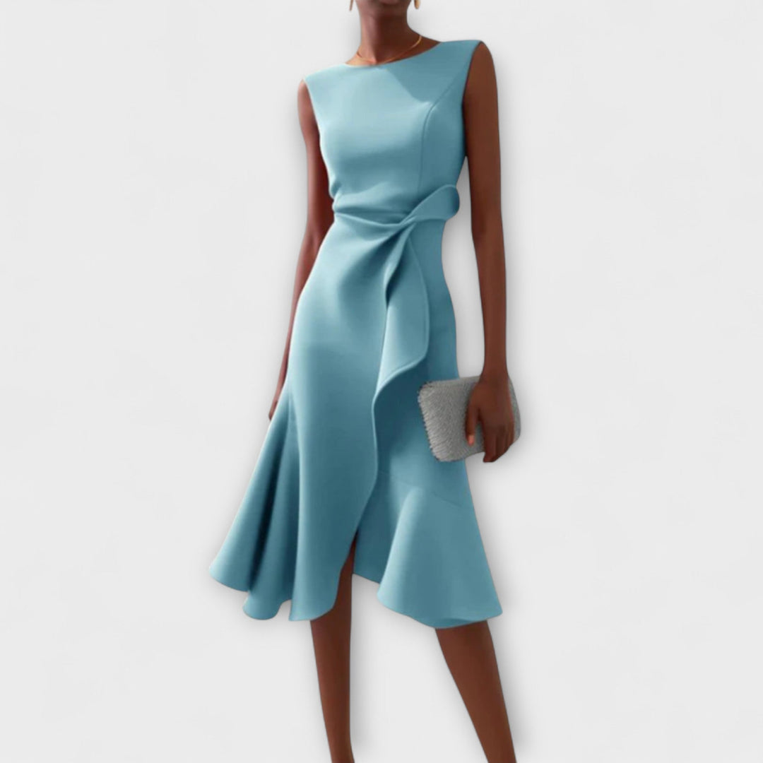 Sophisticated Elegant Midi Dress | Sleeveless