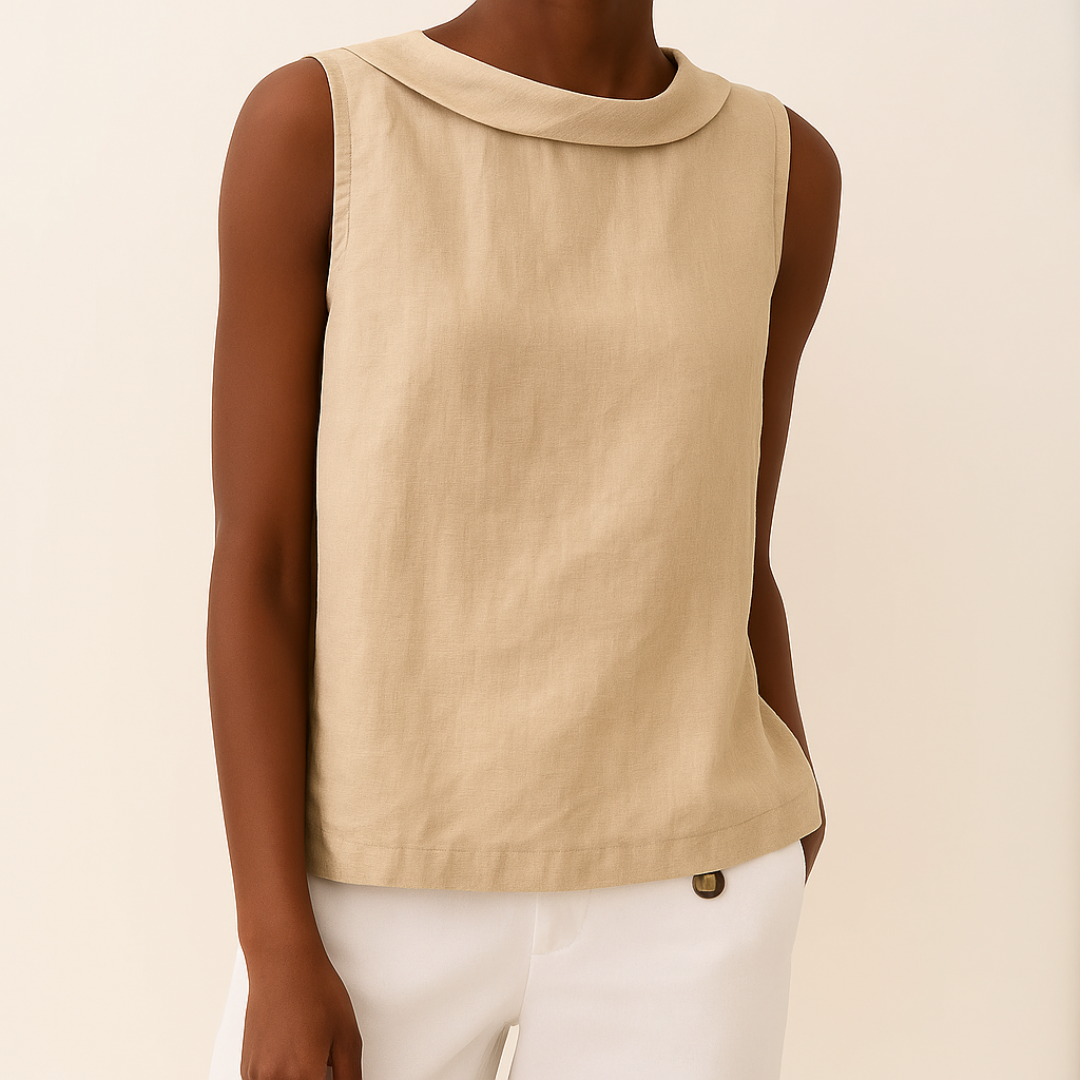 Women’s Sleeveless Collar Top