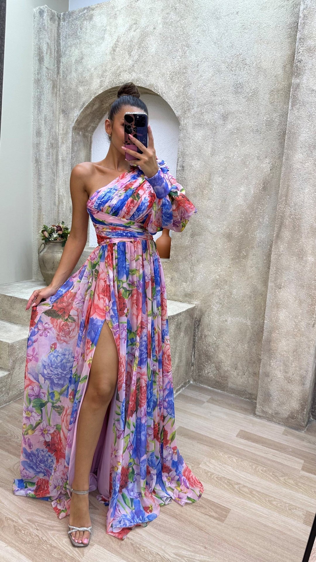 Women's One Shoulder Maxi Dress | Elegant Flowy