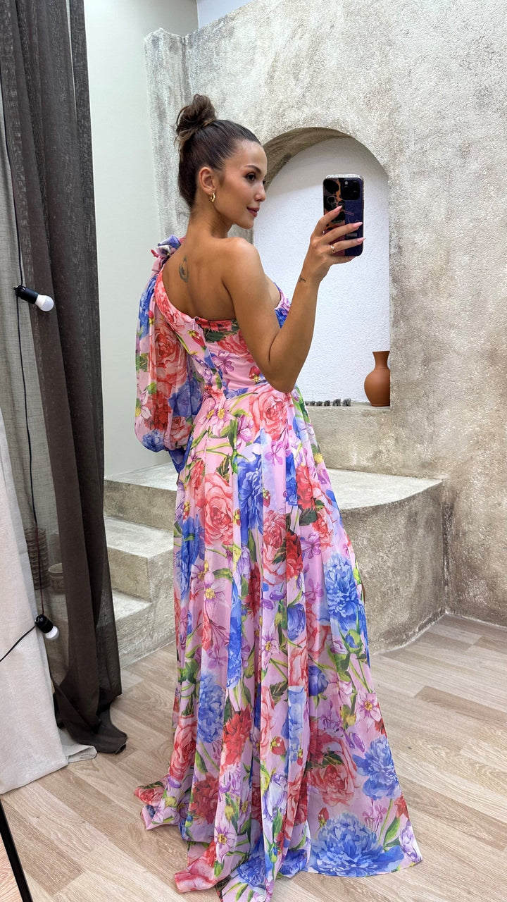 Women's One Shoulder Maxi Dress | Elegant Flowy
