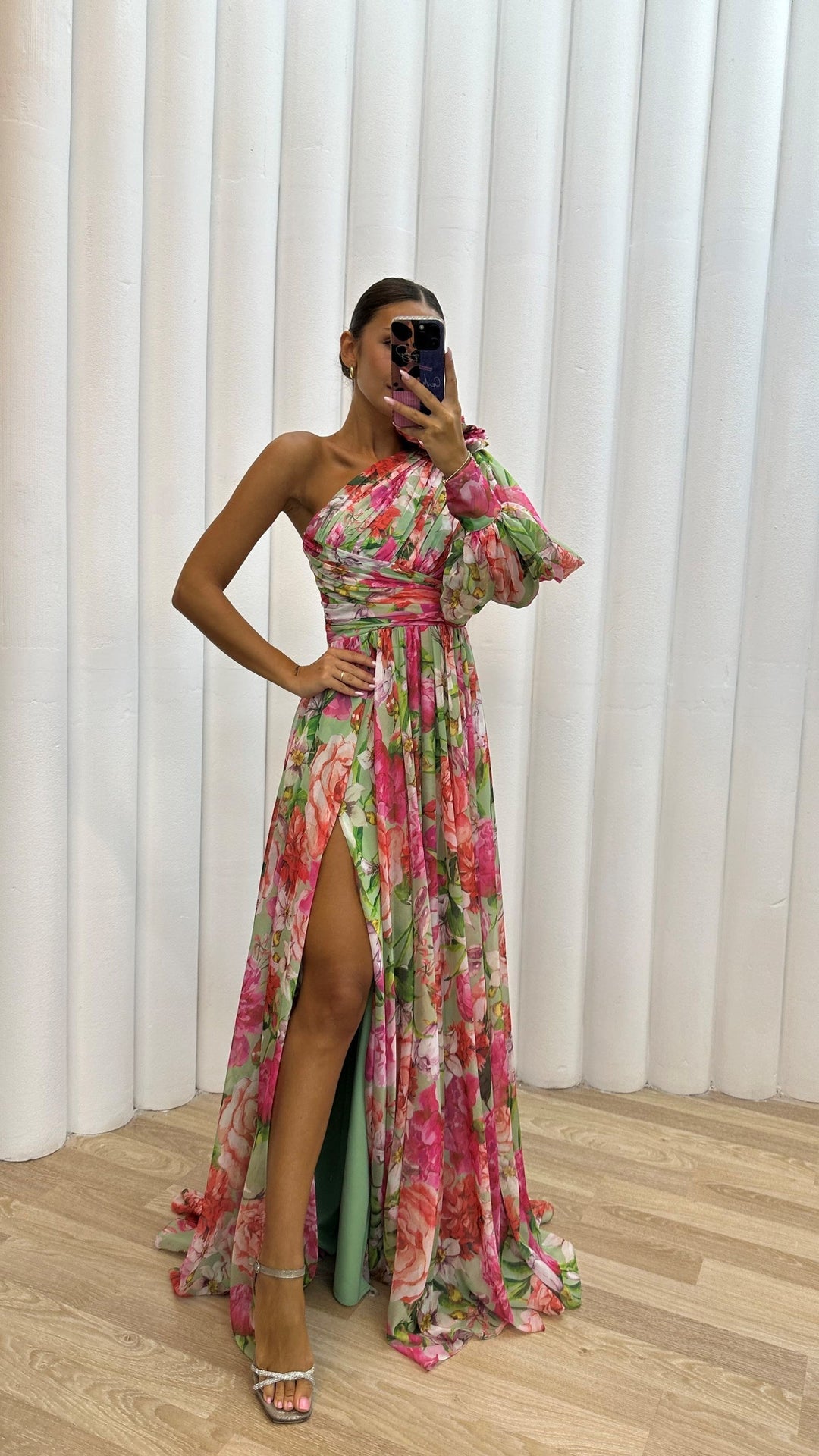 Women's One Shoulder Maxi Dress | Elegant Flowy