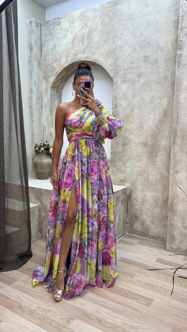 Women's One Shoulder Maxi Dress | Elegant Flowy