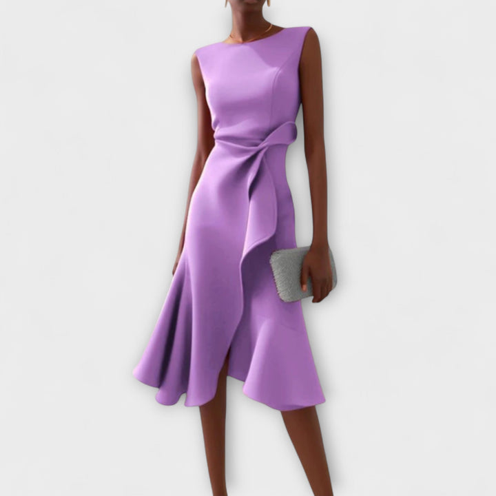 Sophisticated Elegant Midi Dress | Sleeveless