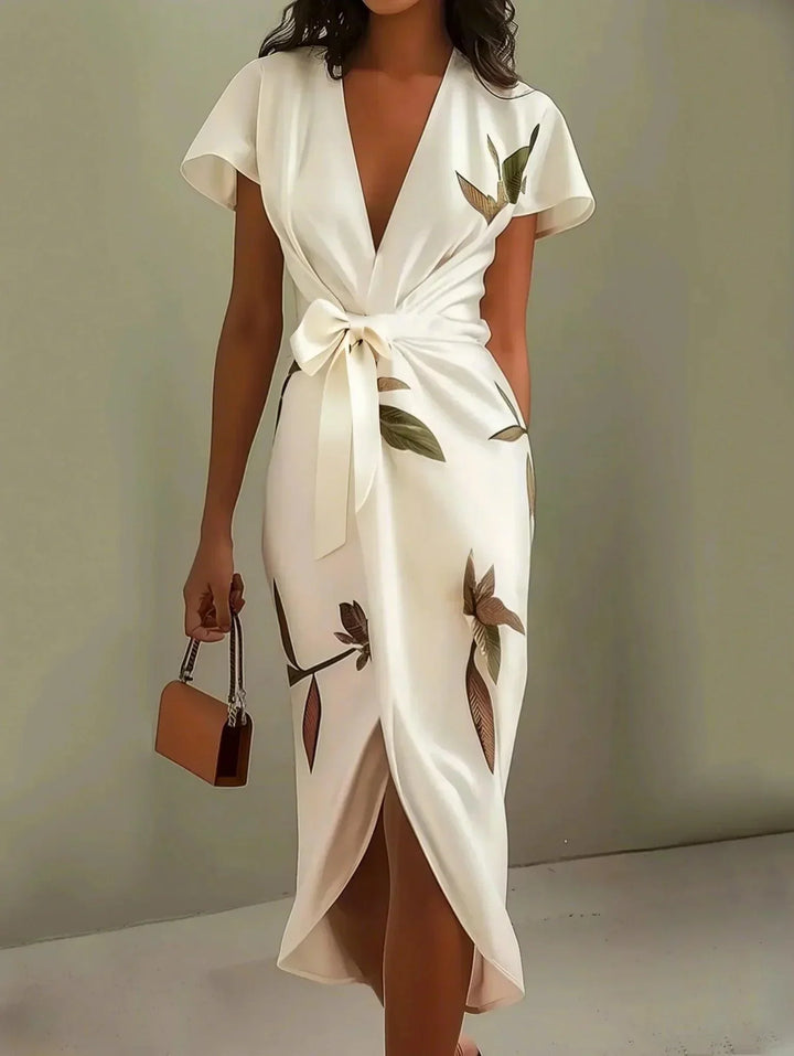 Women’s Stylish Wrap Midi Dress