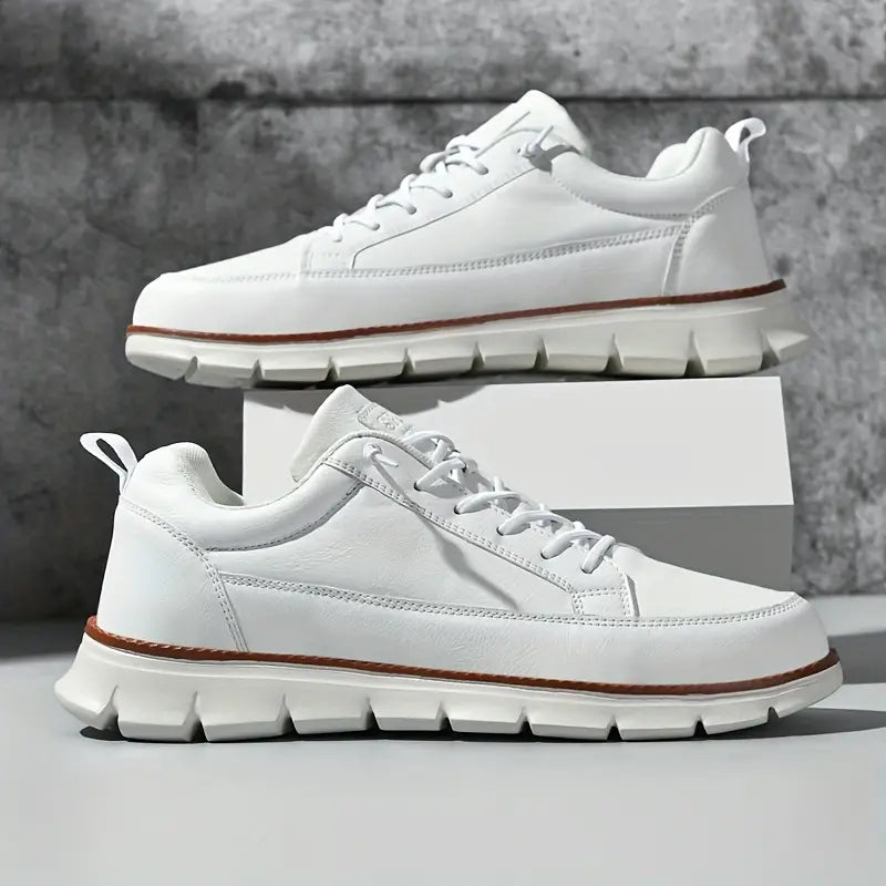 Men’s Classic Leather Lace-Up Sneakers