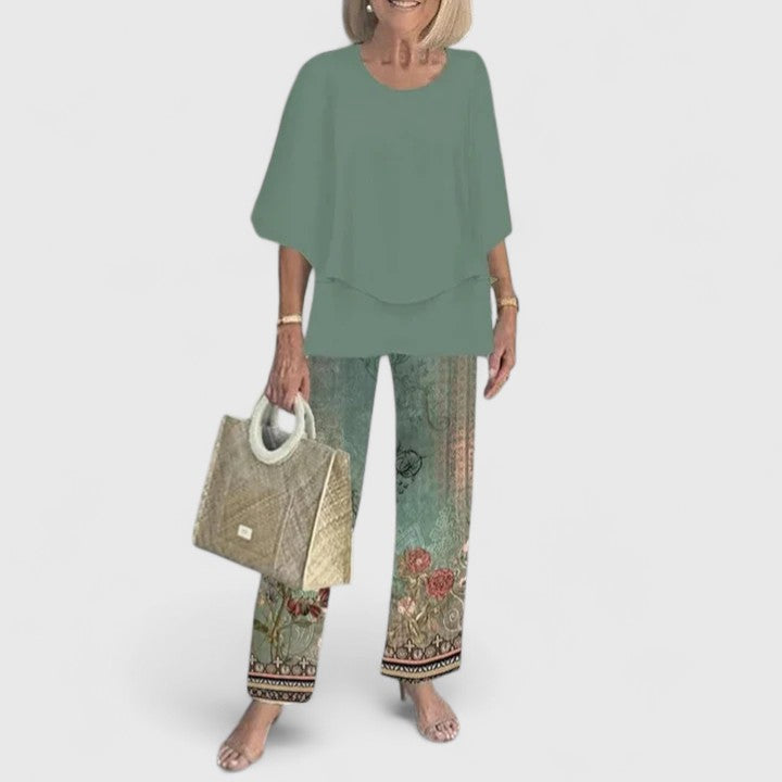 Trouser Two Piece Set | Women’s Printed