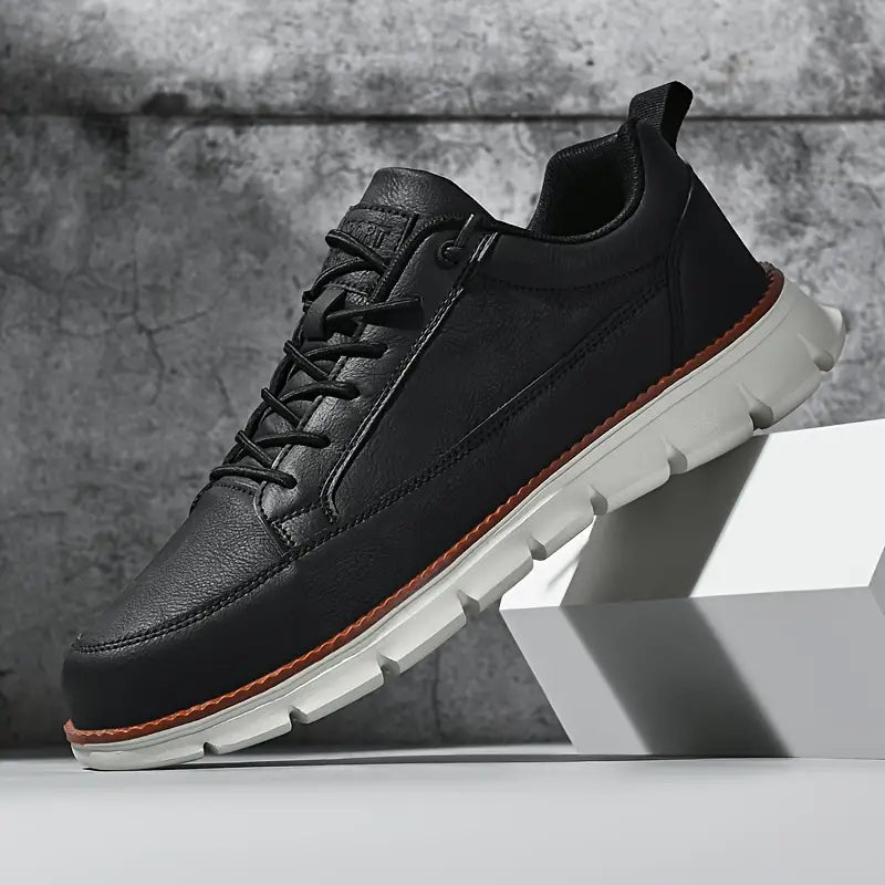 Men’s Classic Leather Lace-Up Sneakers