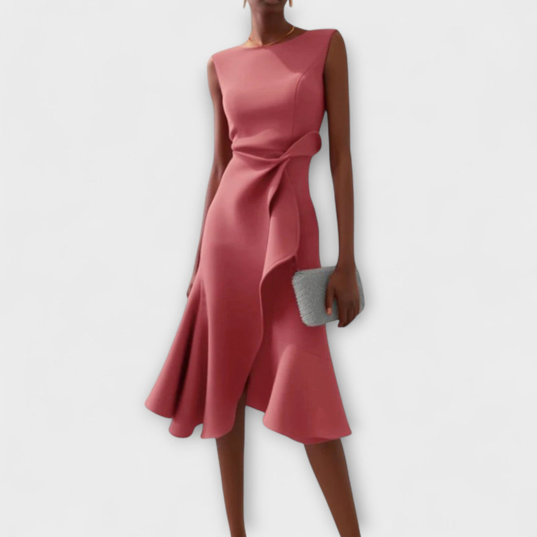 Sophisticated Elegant Midi Dress | Sleeveless