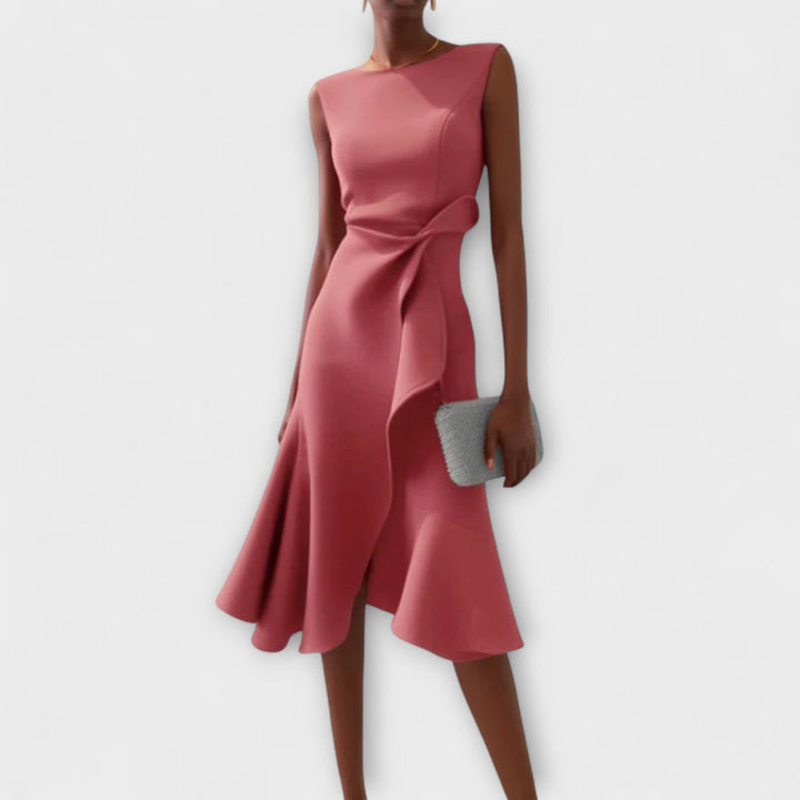 Sophisticated Elegant Midi Dress | Sleeveless