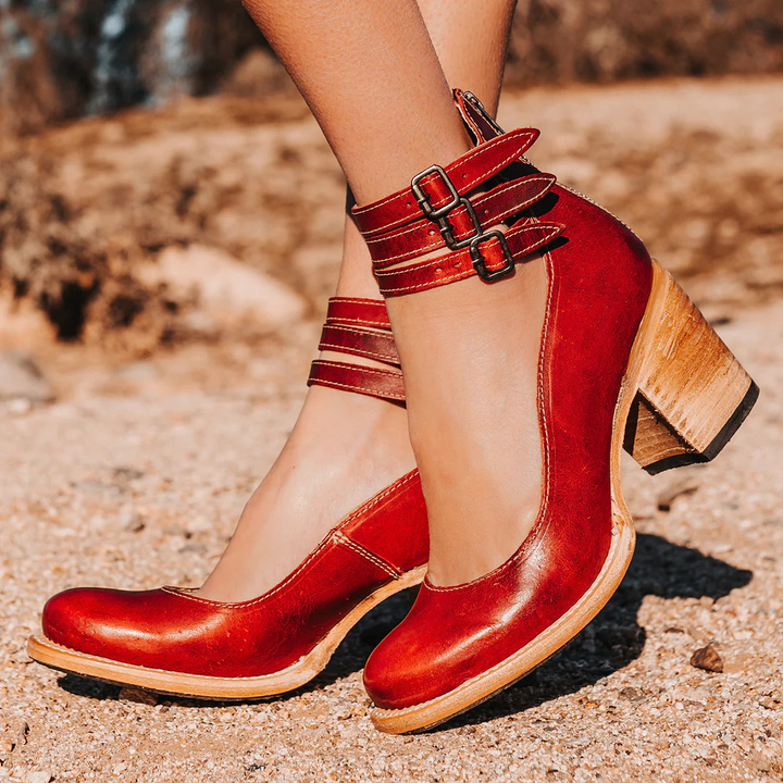 Elegant Comfortable Sandals | Cut Out Block Heel