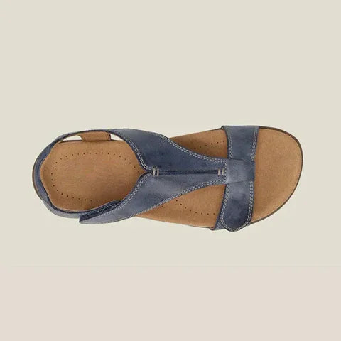 Women’s Adjustable T-Strap Leather Sandals